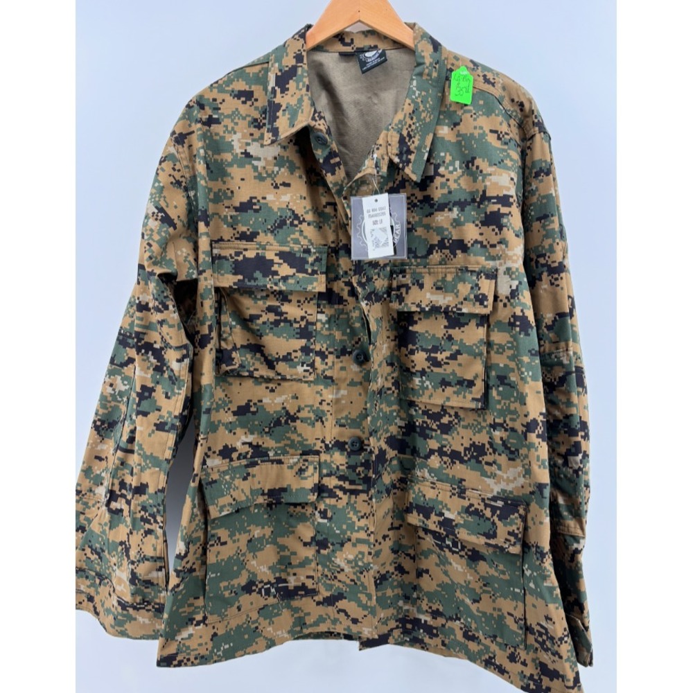 Propper Genuine Gear BDU Coat Men's USMC Brown Woodland Digital Camo Large Long